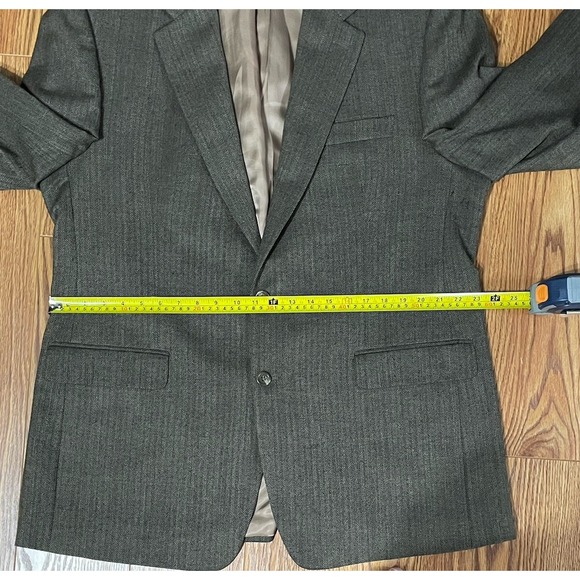 Lauren Ralph Lauren‎ Blazer Mens 46L Brown Laine Vierge 100% Wool Single Breast - Picture 3 of 9